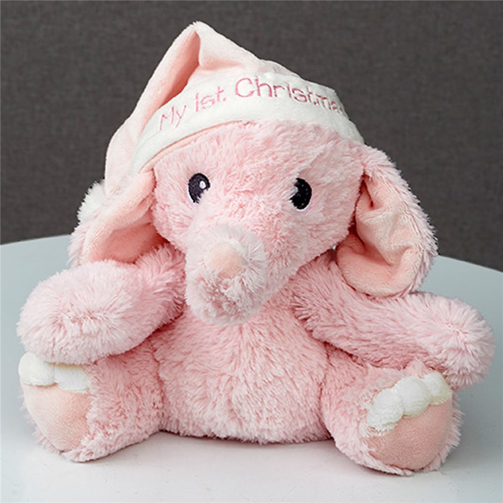 My First Christmas Plush Elephant for Girl | Baby's First Christmas Gifts