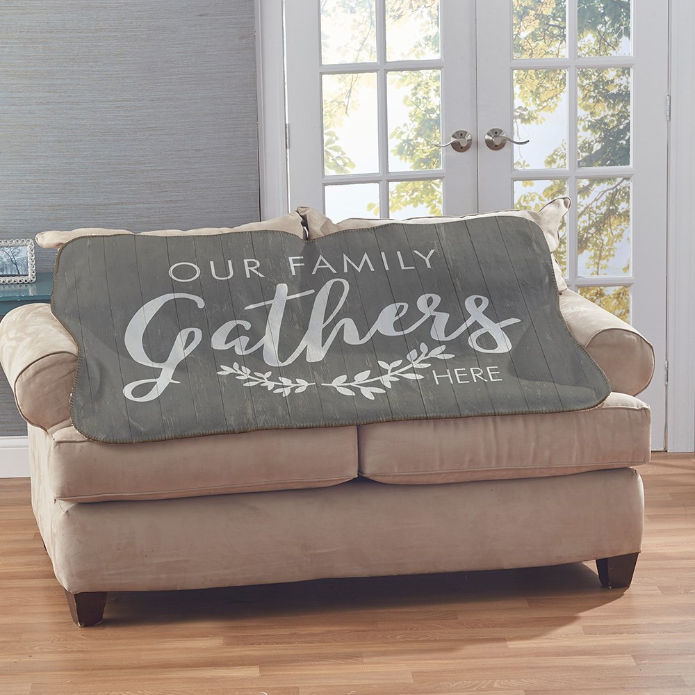 Our Family Gathers Sherpa Blanket | Sherpa Blanket