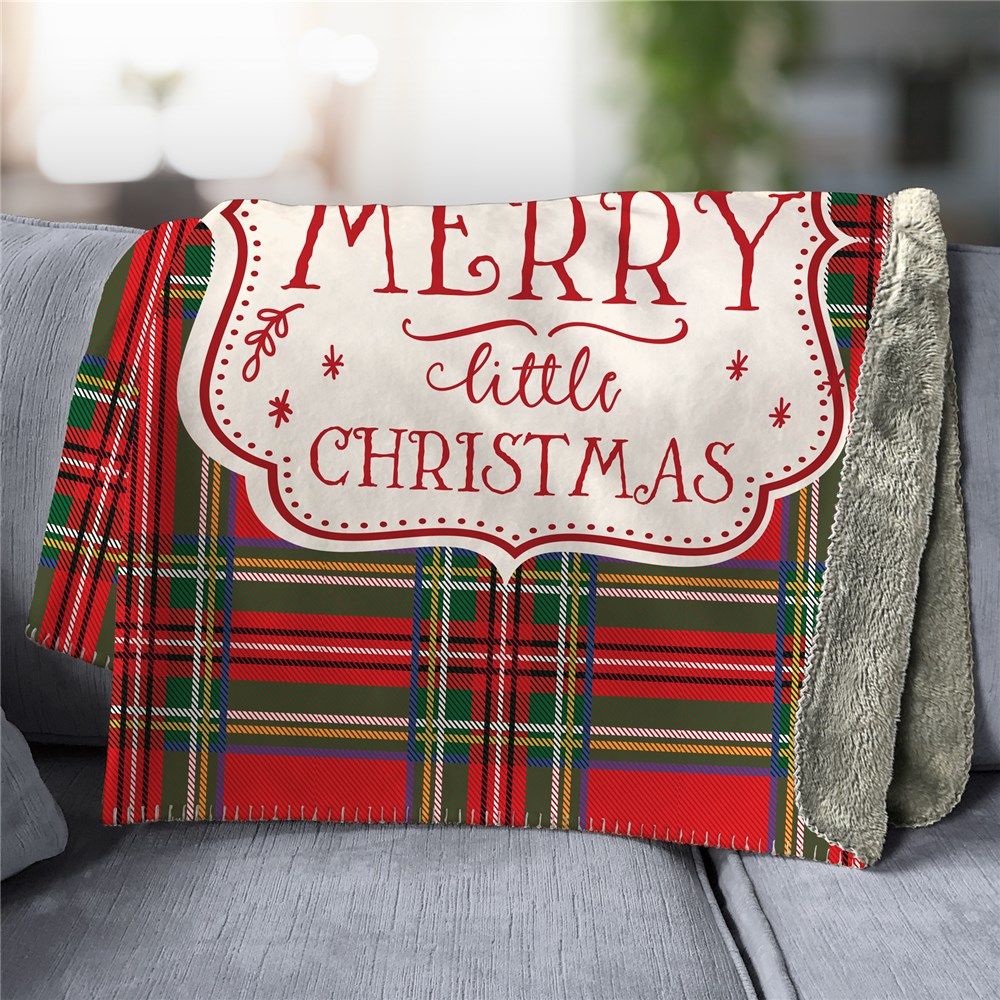 Have Yourself A Merry Little Christmas Sherpa Blanket 50x60 | Christmas Blankets
