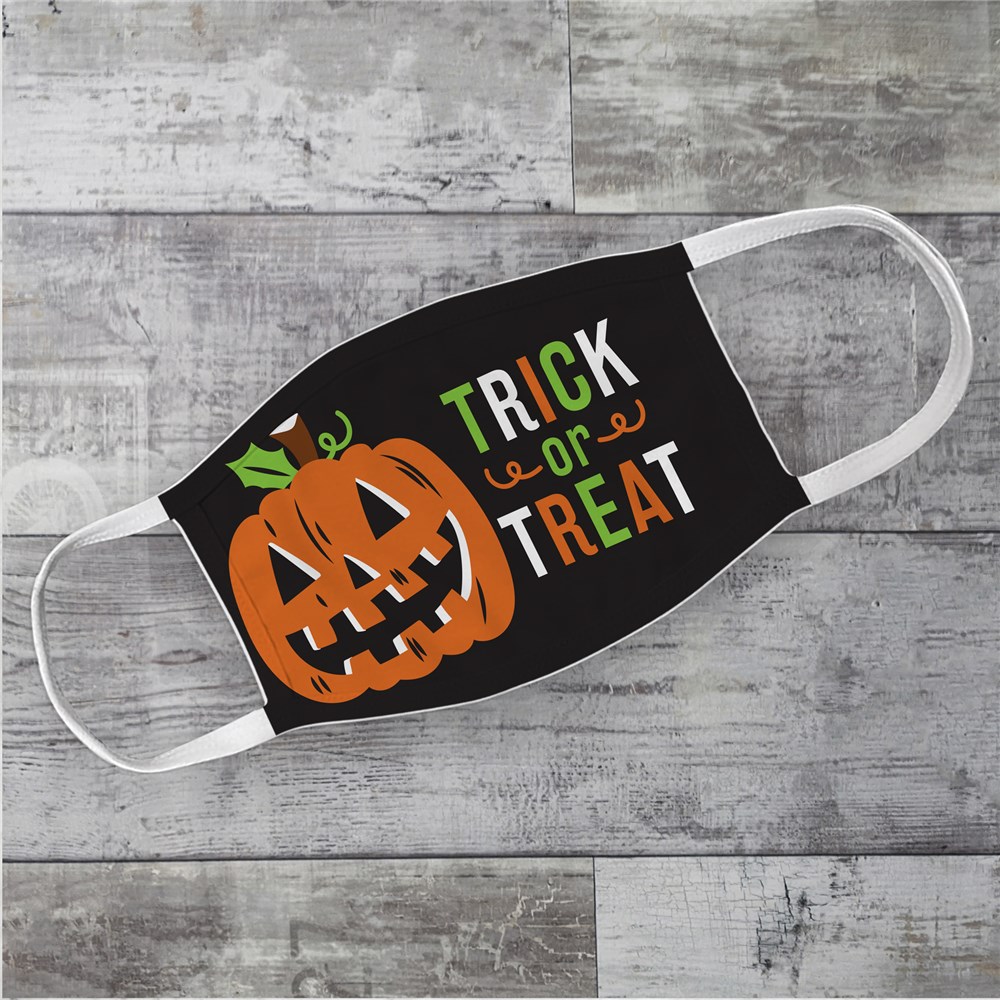 Trick or Treat Pumpkin Youth Face Mask