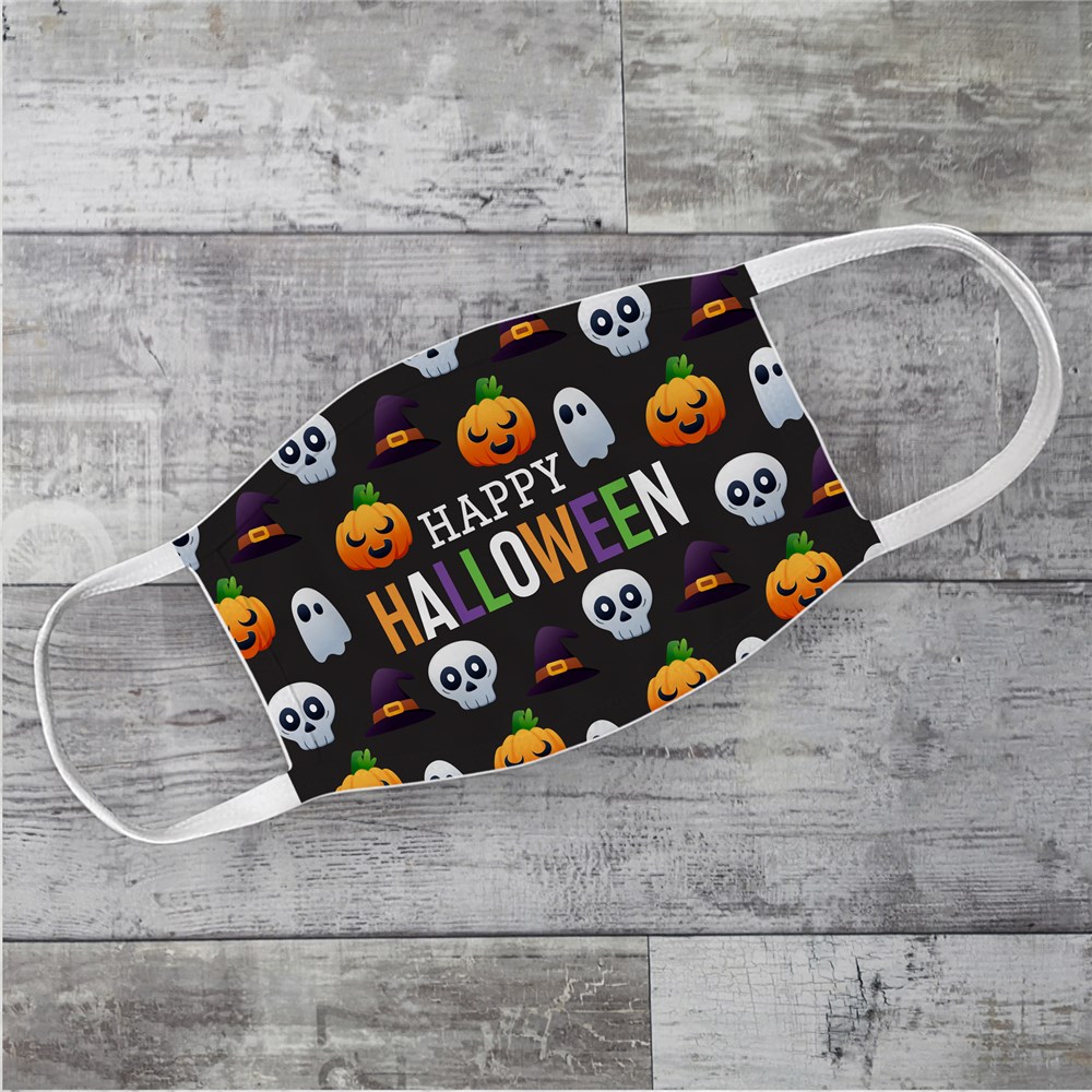 Happy Halloween Pattern Youth Face Mask