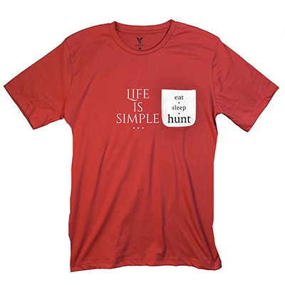 Life Is Simple Hunt Mens Pocket T-Shirt PT311293X