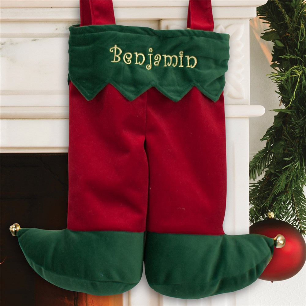 Embroidered Elf Suspenders Stocking GiftsForYouNow