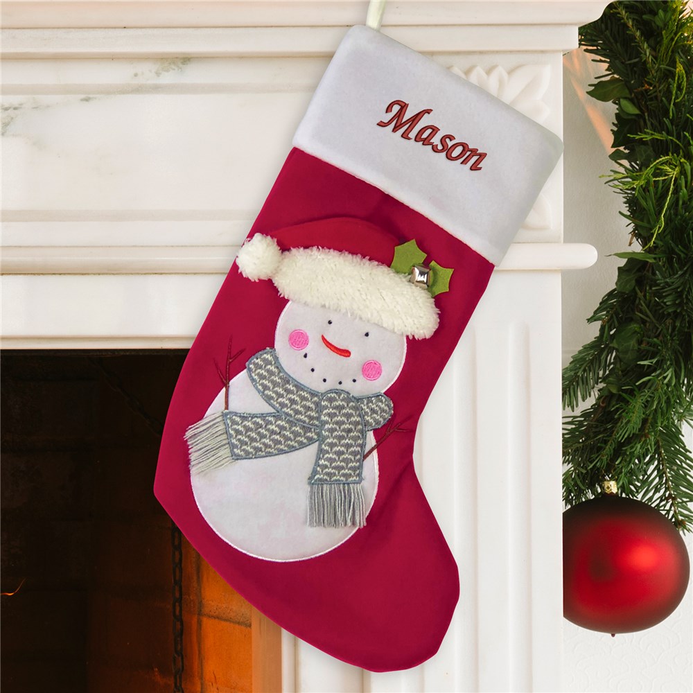Personalized Snowman Stocking S96469