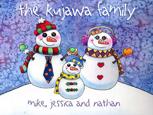 Personalized Snowman Family Slate Plaque | Personalized Christmas Signs