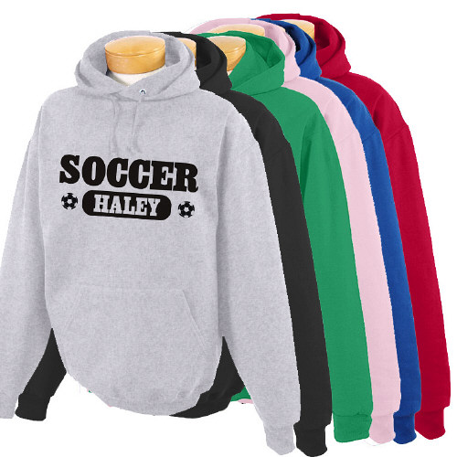 Personalized Soccer Hoodie | Custom Printed Sports Hooded Sweatshirt