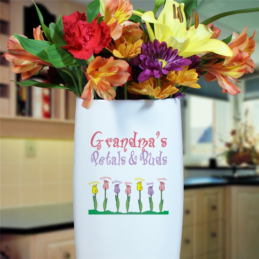Petals and Buds Personalized Vase | GiftsForYouNow