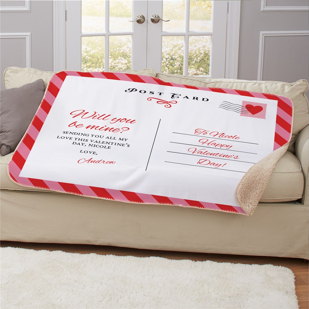 Personalized Valentine's Day Gifts For Her | Will You Be Mine Blanket