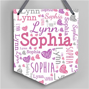 Personalized Baby Word Art Banner Shaped Sign U10091145