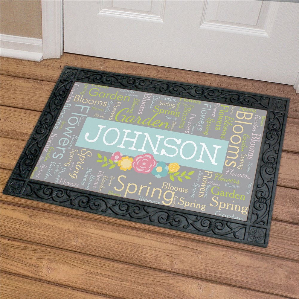 WordArt Personalized Spring Doormat GiftsForYouNow