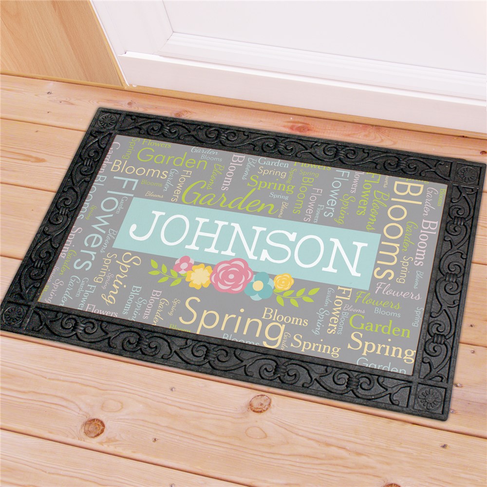 WordArt Personalized Spring Doormat GiftsForYouNow