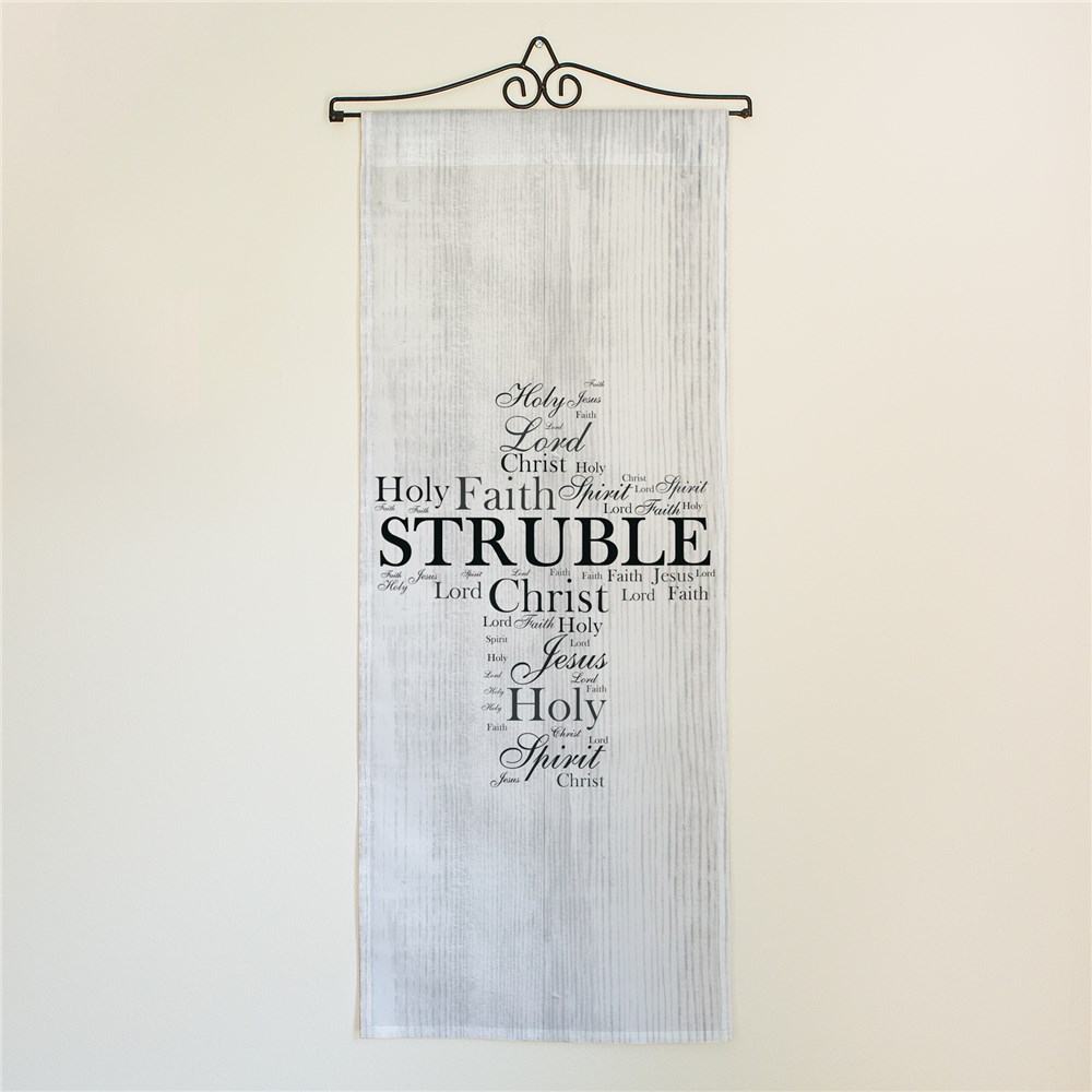 Personalized Religious Word Art Wall Hanging