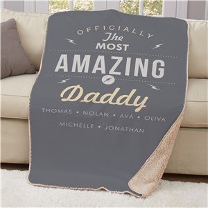 Personalized Most Amazing Sherpa Throw | Father's Day Gift