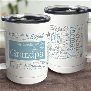 Personalized My Favorite People Word-Art Insulated Mug with Lid
