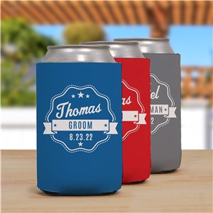 Personalized Groomsmen Can Cooler | Personalized Wedding Can Cooler