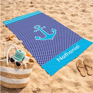 Personalized Anchor Beach Towel U1044333
