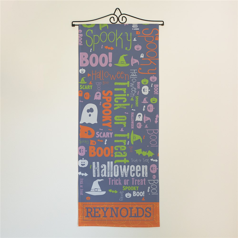 Personalized Halloween Word Art Wall Hanging