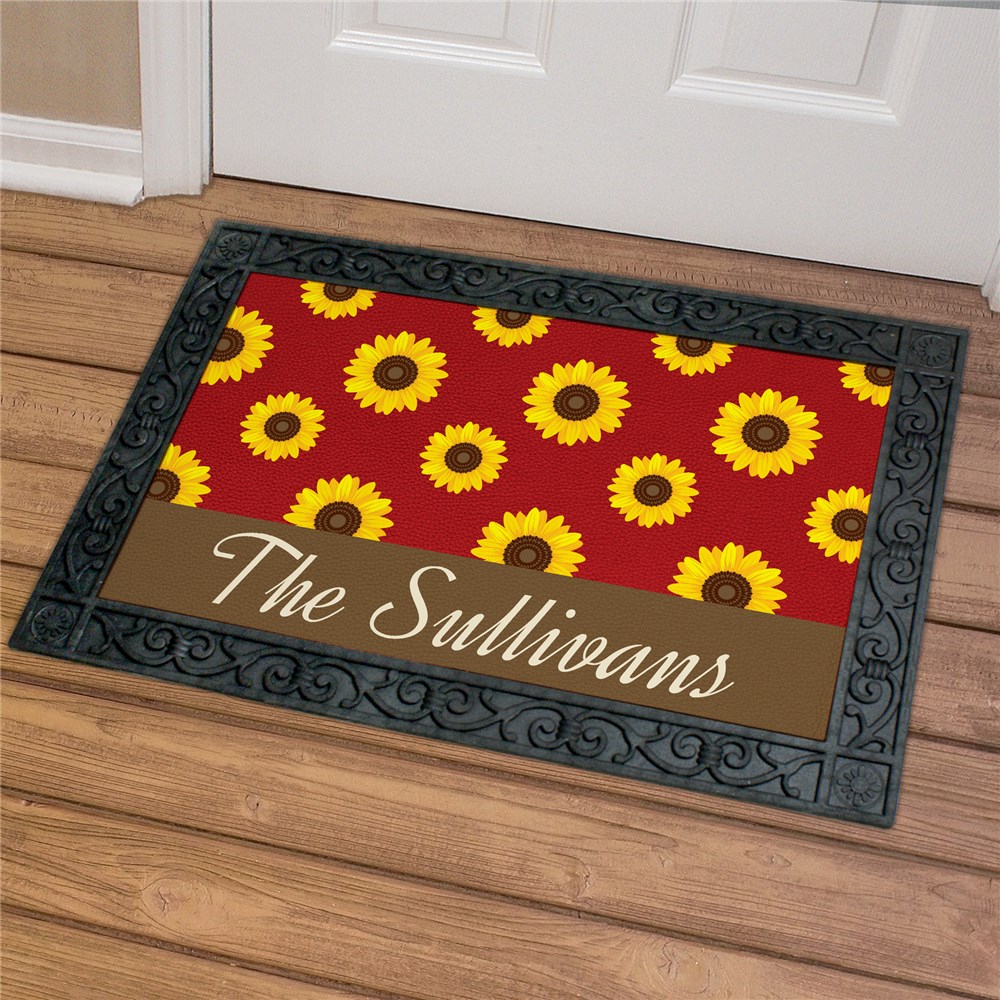Personalized Sunflower Doormat U1063083X