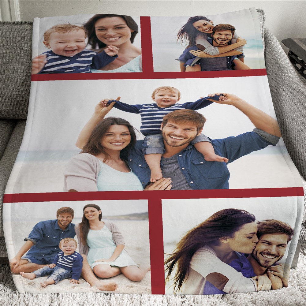 Personalized Photo Collage Fleece Throw GiftsForYouNow