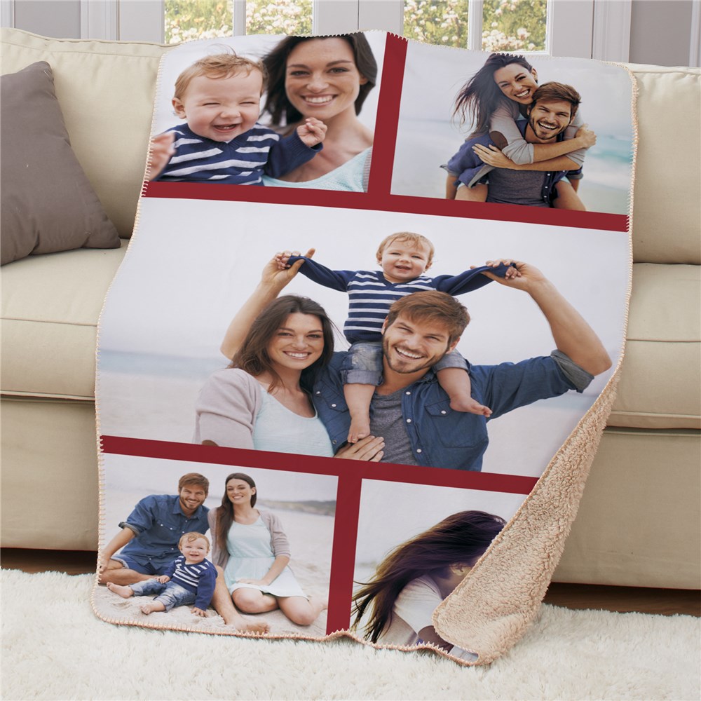 Photo Collage Sherpa Blanket