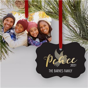 Personalized Peace Photo Christmas Ornament | Personalized Picture Ornaments