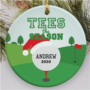 Personalized Tees The Season Golf Ornament | Personalized Golf Ornament