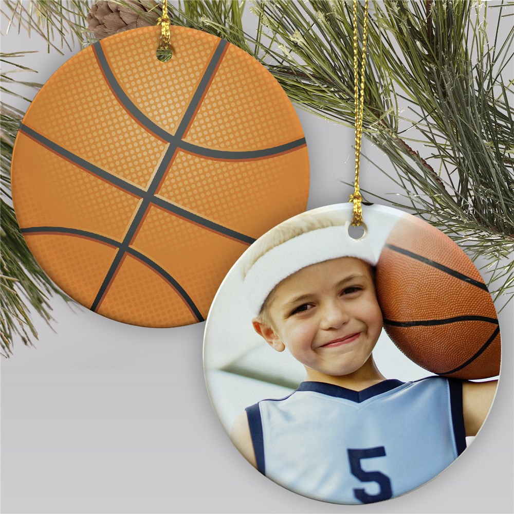Sports Photo Ornament-Basketball | Personalized Sports Ornaments