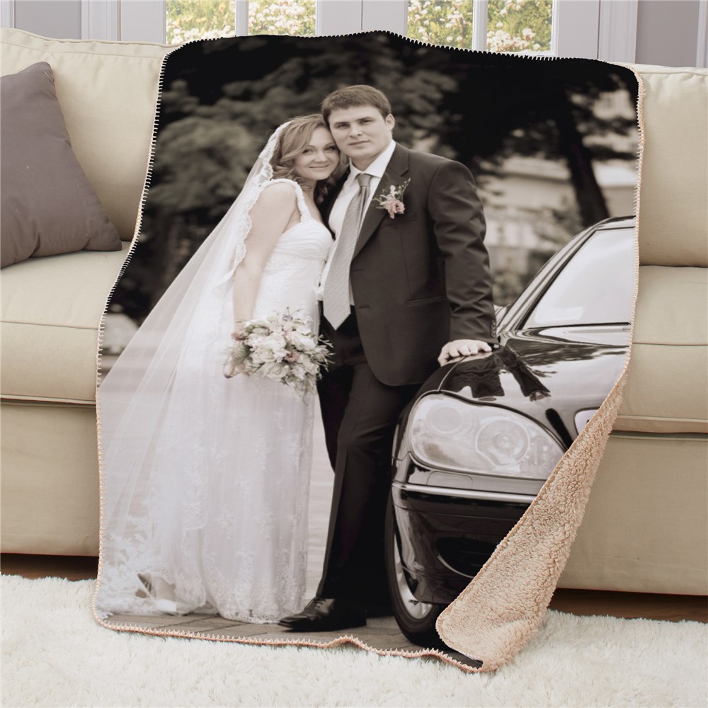 Photo Sherpa for Wedding | Personalized Blankets