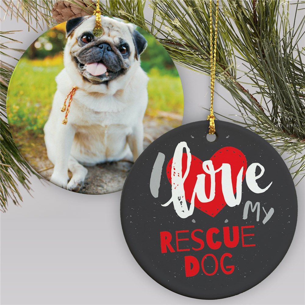 Rescue Dog Photo Ornament | Personalized Pet Ornaments