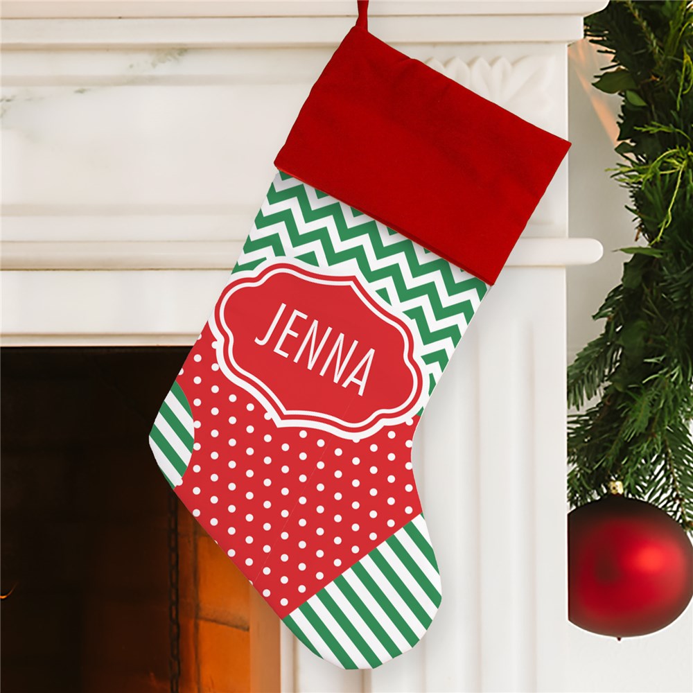 Personalized Patterned Stockings | Personalized Stocking