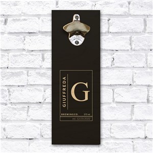Personalized Initial Brewing Co. Bottle Opener | Personalized Gifts for Him