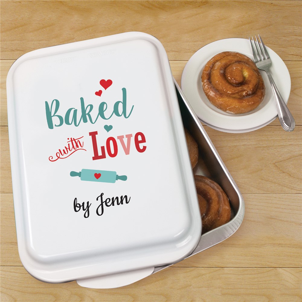 Personalized Baked With Love Cake Pan | Personalized Cake Pans
