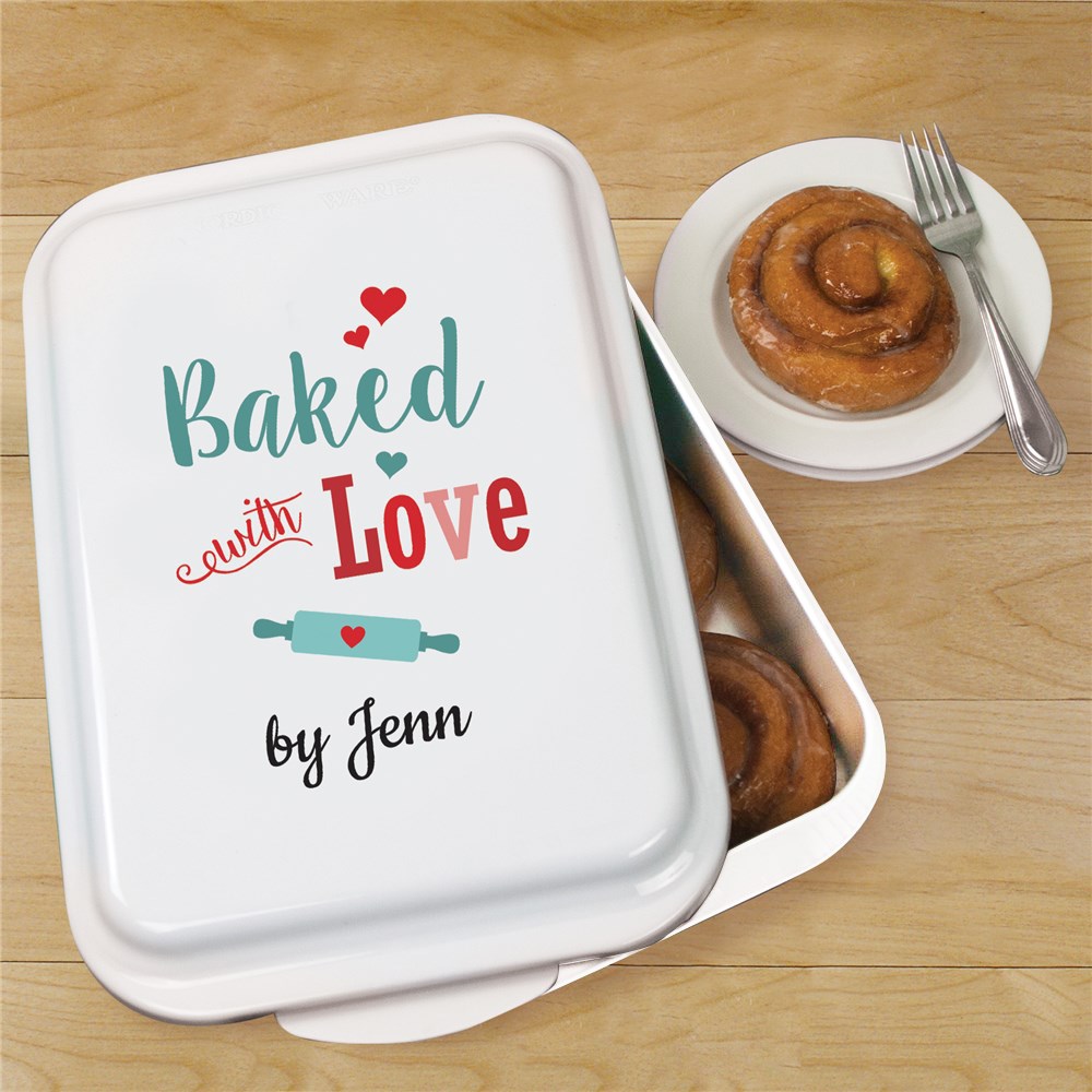 Personalized Baked With Love Cake Pan | Personalized Cake Pans