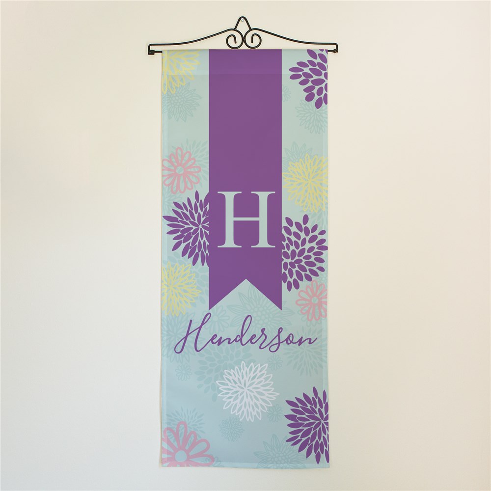 Spring Abstract Personalized Floral Wall Hanging