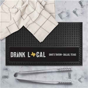 Personalized Drink Local Rectangle Bar Mat U11200132RT