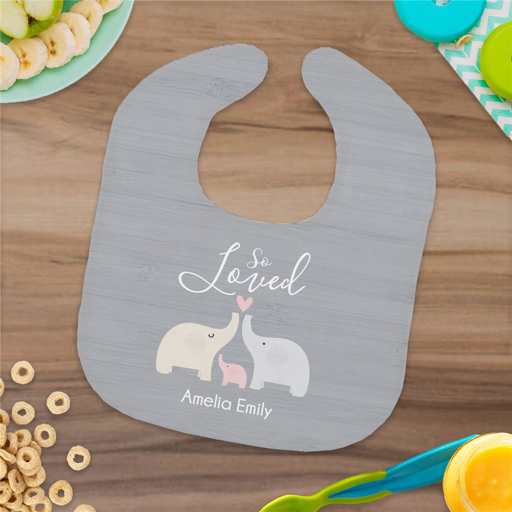 Personalized So Loved Baby Bib