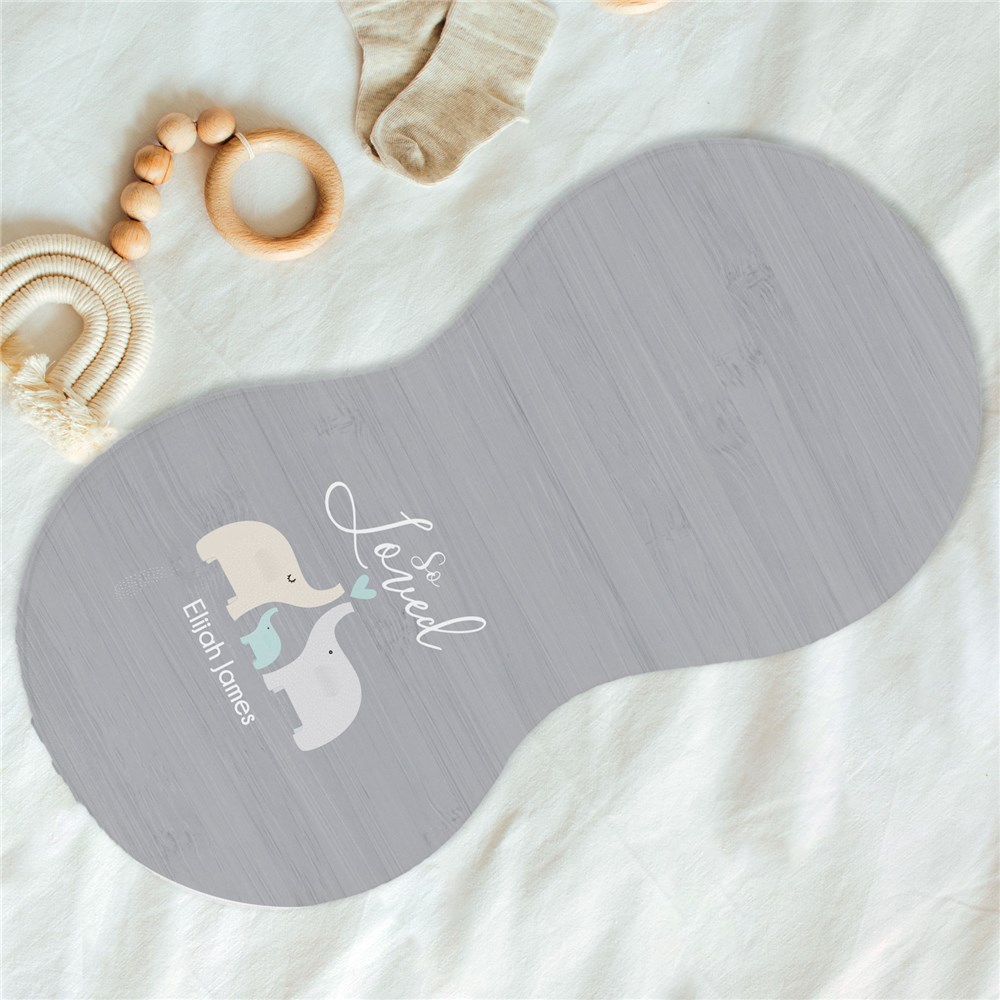 Personalized So Loved Baby Burp Cloth U11384166