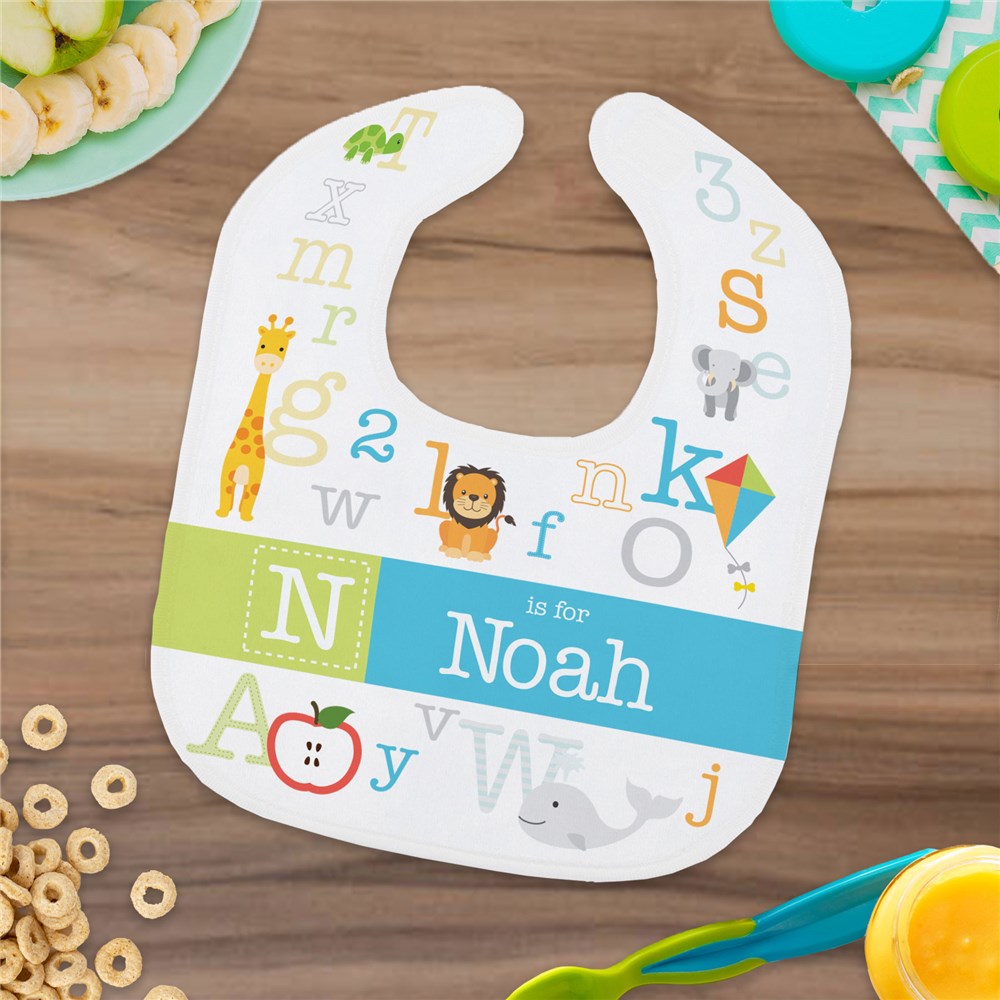 Personalized Alphabet Baby Bib 