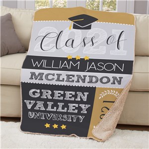 Personalized Graduation Sherpa Throw U1156687