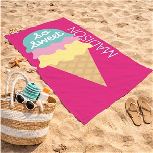 Personalized Sweet Beach Towel | Personalized Beach Towels