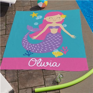 Personalized Mermaid Large Beach Towel U11571157