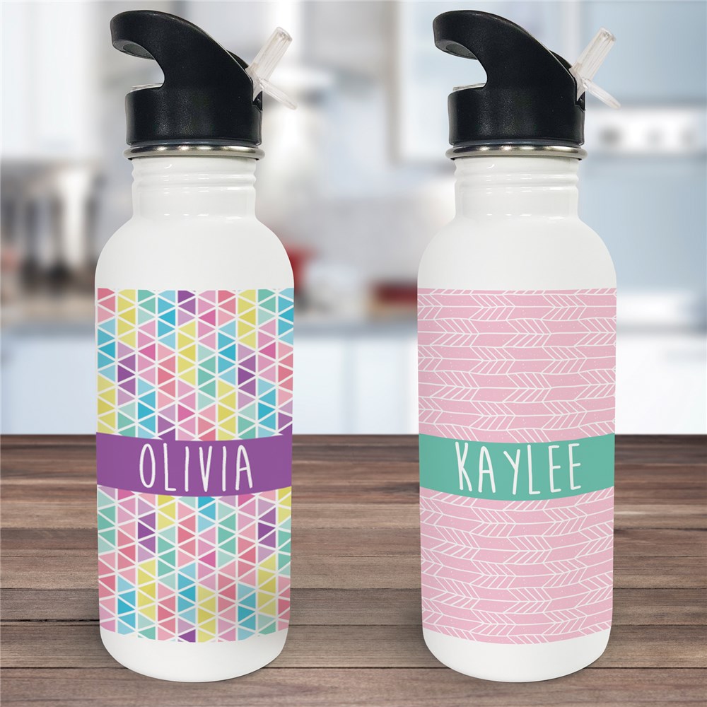 personalized girls' water bottle