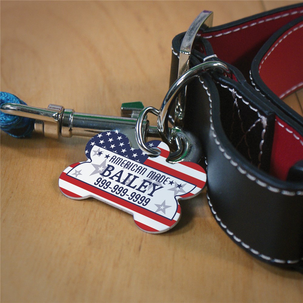 Personalized American Made Dog Bone Pet Tag GiftsForYouNow