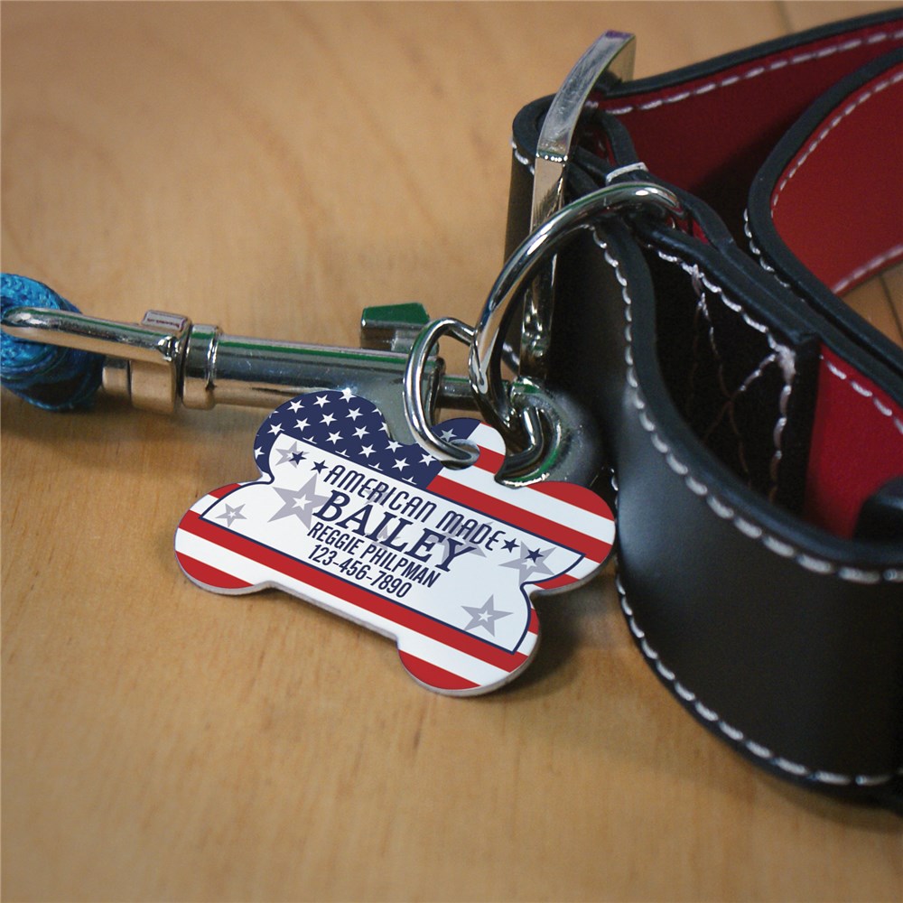 Personalized American Made Dog Bone Pet Tag | Personalized Dog Tags For Pets
