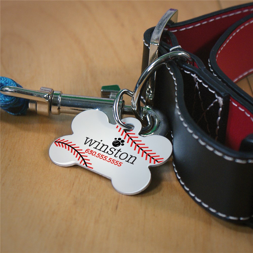 Personalized Sports Dog Bone Pet Tag GiftsForYouNow