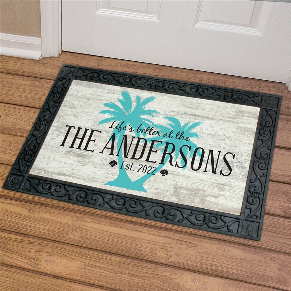 Personalized Palm Tree Doormat | Personalized Doormat