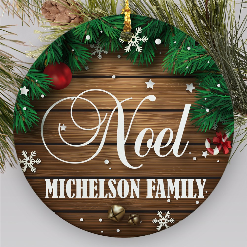 Personalized Noel Round Ornament | Personalized Family Christmas Ornaments