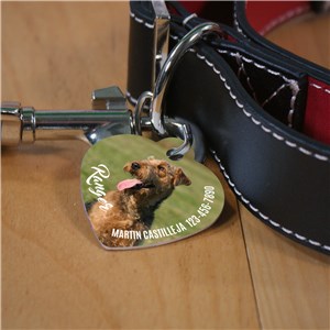 Personalized Photo Heart Shaped Pet Tag | Personalized Pet Tags