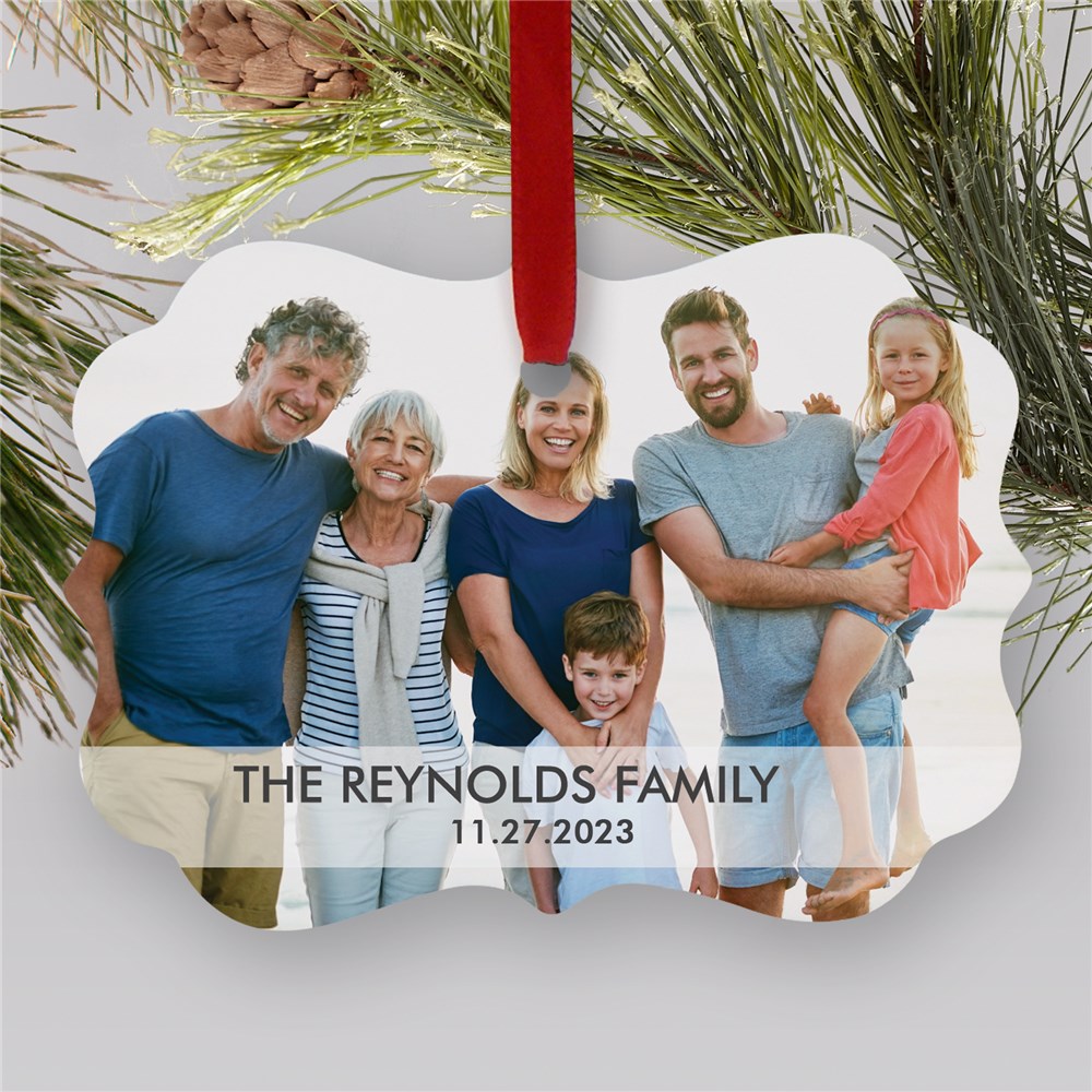 Personalized Holiday Family Photo Shaped Ornament | Personalized Photo Ornaments