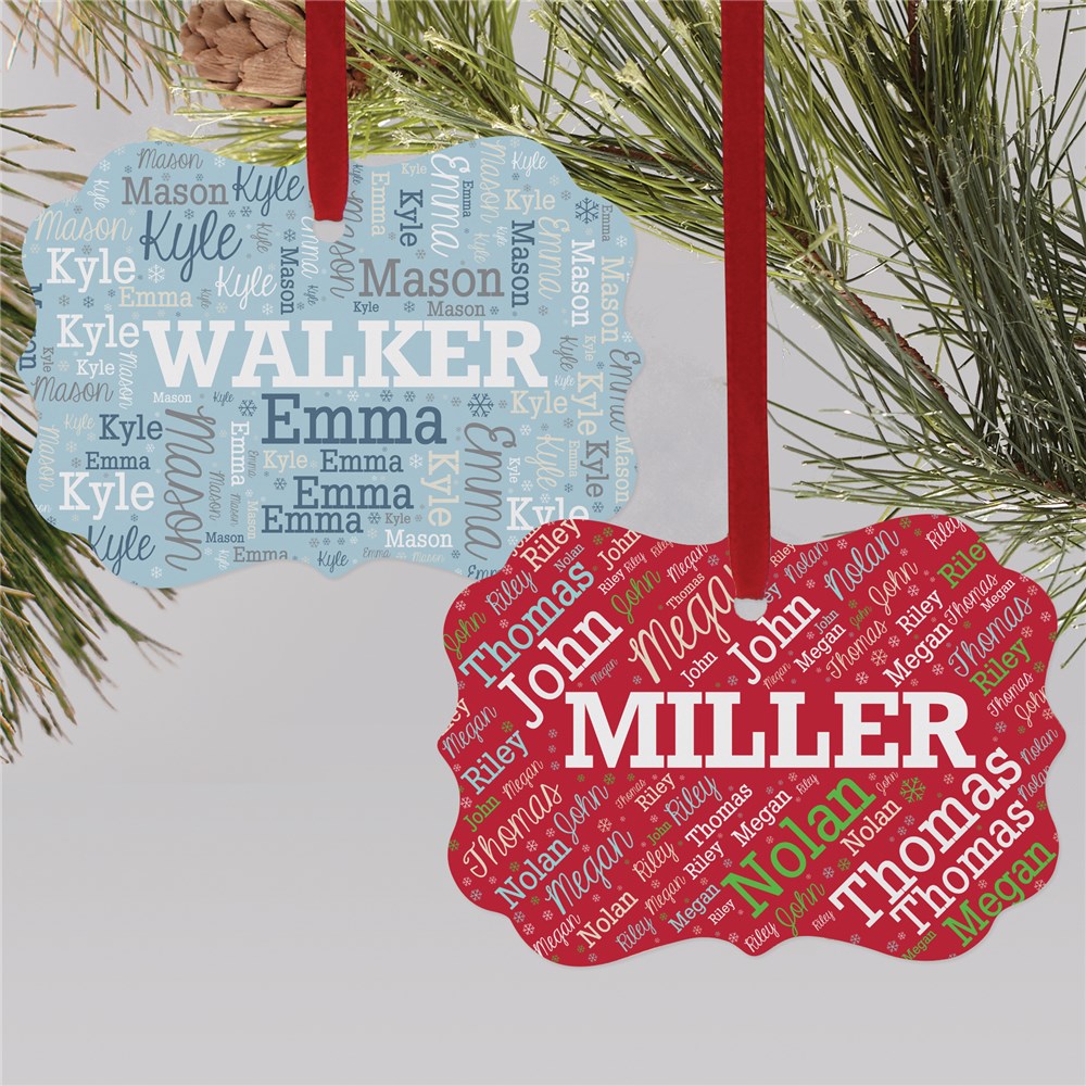 Personalized Word-Art Benelux Ornament | Personalized Christmas Ornaments